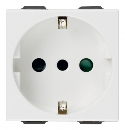 Prize Neve - Priza schuko standard german-italian 2M Vimar Neve alb 09209