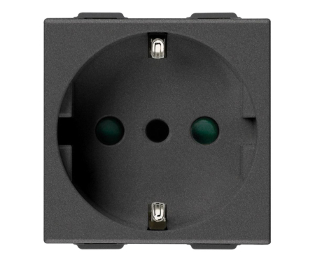 Prize Neve - Priza schuko standard german-italian 2M Vimar Neve carbon matt 09209.CM