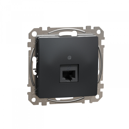 Schneider Sedna Design - Priza simpla RJ45 UTP CAT5E  Schneider Sedna antracit SDD114451