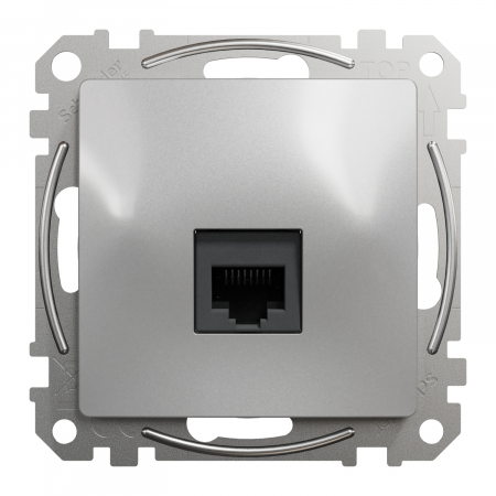 Priza simpla RJ45 UTP CAT6  Schneider Sedna aluminiu SDD113461 [1]