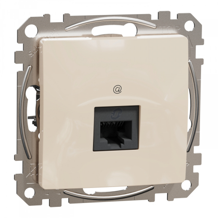 Prize si intrerupatoare - Priza simpla RJ45 UTP CAT6  Schneider Sedna bej SDD112461