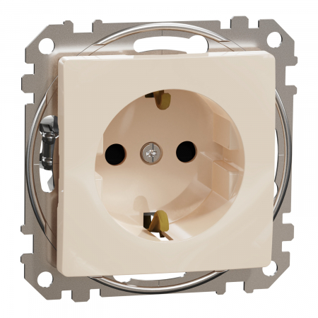Prize Sedna - Priza simpla schuko cu protectie copii Schneider Sedna bej SDD112021
