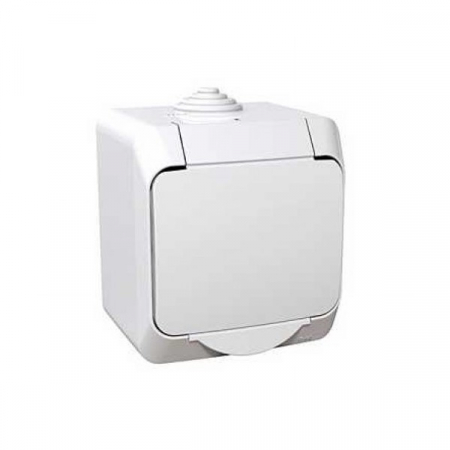 Schneider Cedar - Priza simpla schuko PT IP44 capac alb Schneider Cedar alb WDE000541