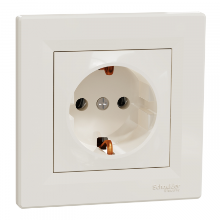 Prize Asfora - Priza simpla schuko Schneider Asfora crem EPH2900123