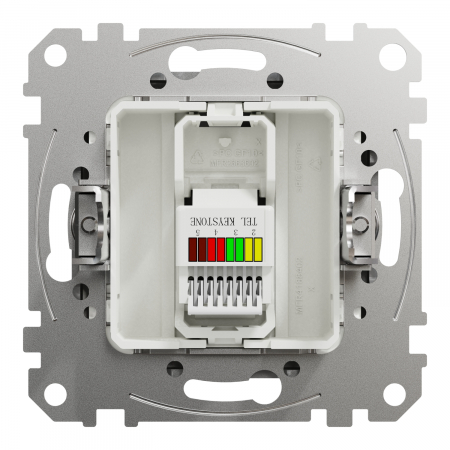 Priza simpla telefon RJ11 Schneider Sedna aluminiu SDD113491 [2]