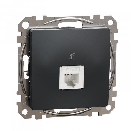 Priza simpla telefon RJ11 Schneider Sedna antracit SDD114491 [1]