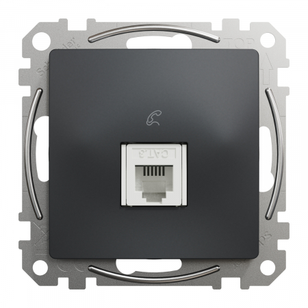 Schneider Sedna Design - Priza simpla telefon RJ11 Schneider Sedna antracit SDD114491