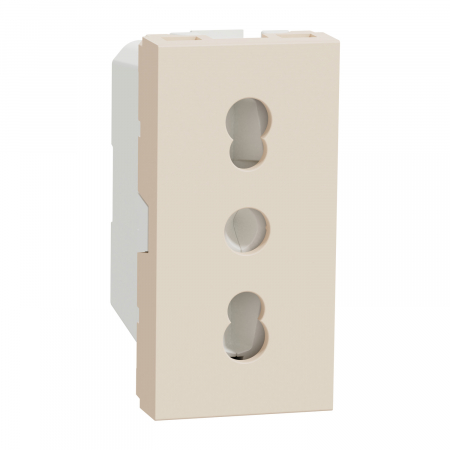 Schneider Noua Unica - Priza Standard Italian 2P+E OBT 1M Schneider Noua Unica bej NU302344