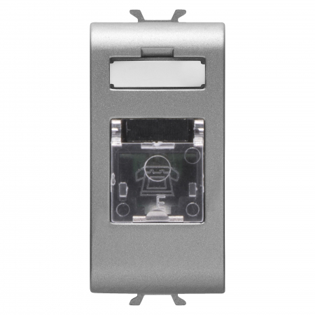 Prize si intrerupatoare - Priza Telefon RJ11 1M Gewiss Chorus titan GW14401