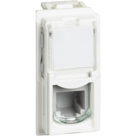 Bticino Living Now - Priza telefon RJ11 1M Living Now Bticino alb KW4258RJ11