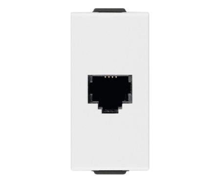 Prize Neve - Priza telefon RJ11 1M Vimar Neve alb 09320