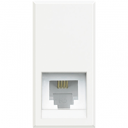 Bticino Axolute - Priza telefon RJ11 Axolute Bticino 1M alb HD4258/11N