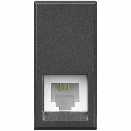 Prize si intrerupatoare - Priza telefon RJ11 Axolute Bticino 1M antracit HS4258/11N