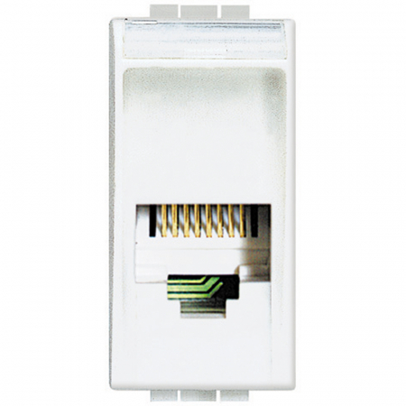Prize Living Light - Priza telefon RJ11 Living Light Bticino 1M alb N4258/11N