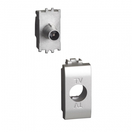 Bticino Living Light - Priza TV de capat 1M Living Light Bticino aluminiu NT4202DN