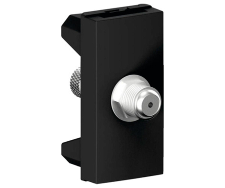 Himel Flexo - Priza TV de capat tata 1M Flexo Himel negru mat HWDFLSTVB