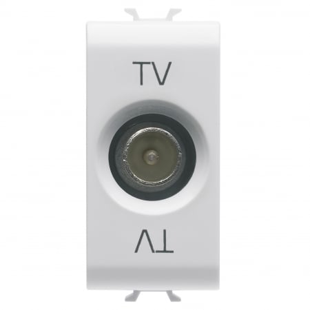 Prize Chorus - Priza TV de trecere 1M Gewiss Chorus alb satinat MAT GW15362