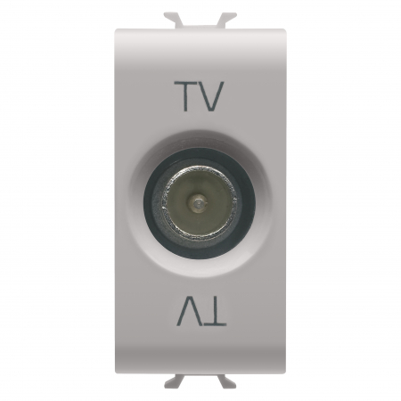 Prize si intrerupatoare - Priza TV de trecere 1M Gewiss Chorus bej satinat MAT GW13363