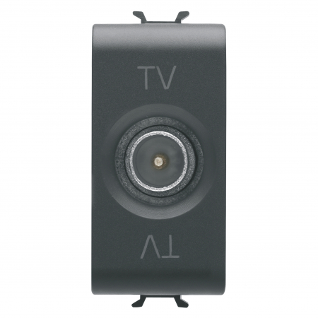 Gewiss Chorus - Priza TV de trecere 1M Gewiss Chorus negru GW12363