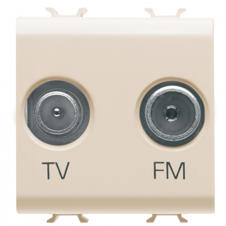 Gewiss Chorus - Priza TV+FM 2M Gewiss Chorus Ivory GW11381