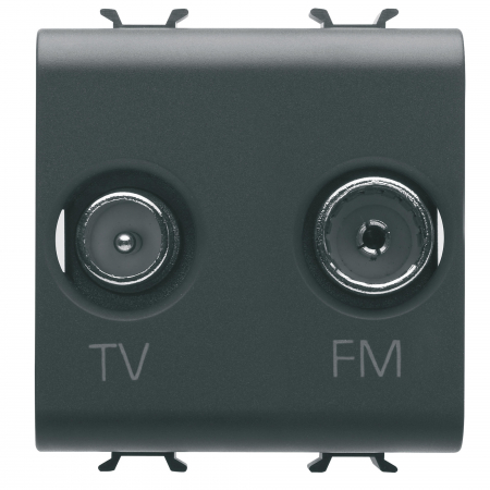 Gewiss Chorus - Priza TV+FM 2M Gewiss Chorus negru GW12381