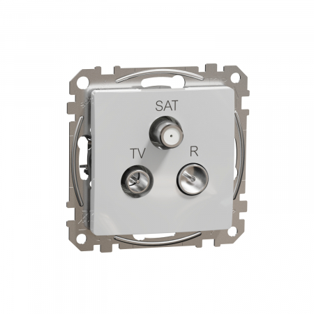 Prize Sedna - Priza TV/R/SAT capat 4 dB Schneider Sedna aluminiu SDD113481