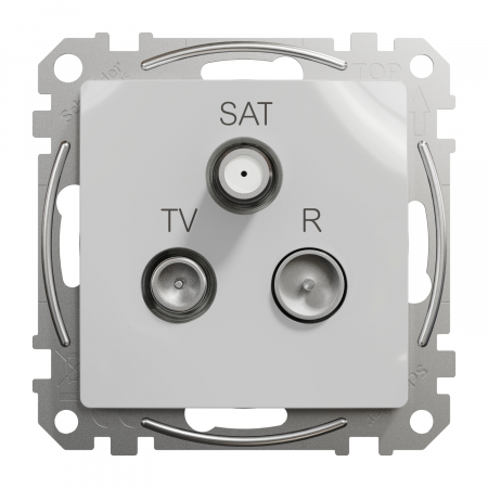 Priza TV/R/SAT capat 4 dB Schneider Sedna aluminiu SDD113481 [1]