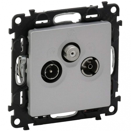 Legrand Valena Life - Priza TV-R-SAT de capat Legrand Valena Life aluminiu 753364
