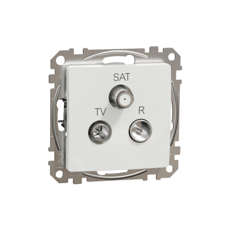 Prize Sedna - Priza TV/R/SAT trecere 10 dB Schneider Sedna alb SDD111488