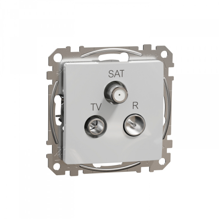 Prize Sedna - Priza TV/R/SAT trecere 10 dB Schneider Sedna aluminiu SDD113488