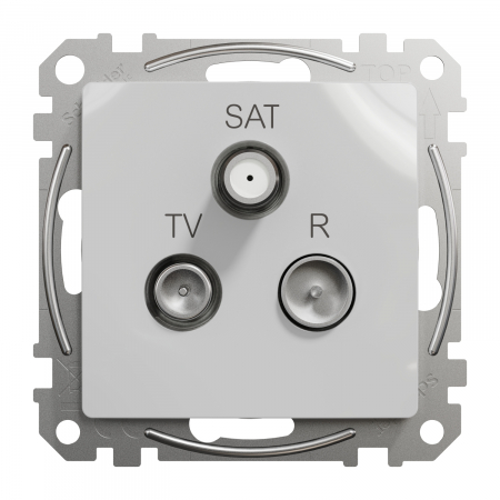 Priza TV/R/SAT trecere 7 dB Schneider Sedna aluminiu SDD113484 [1]