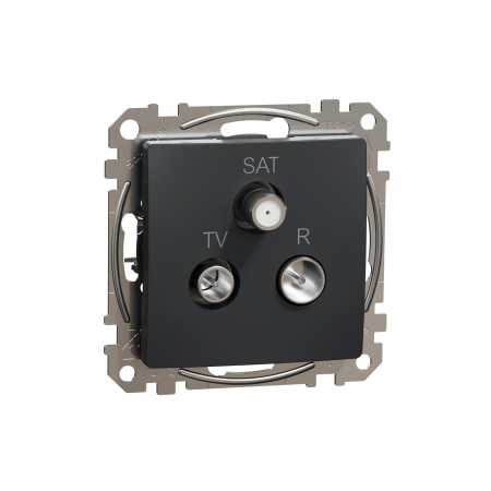 Prize Sedna - Priza TV/R/SAT trecere 7 dB Schneider Sedna antracit SDD114484