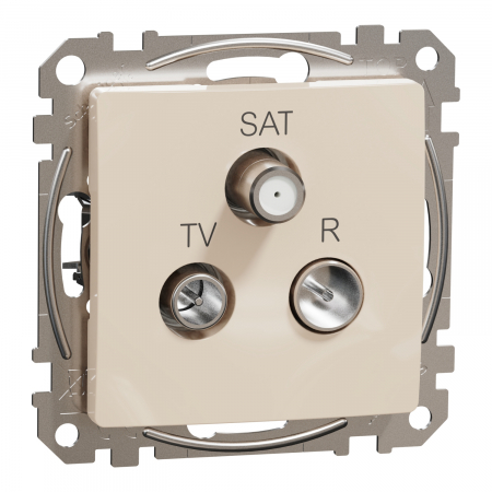 Prize Sedna - Priza TV/R/SAT trecere 7 dB Schneider Sedna bej SDD112484