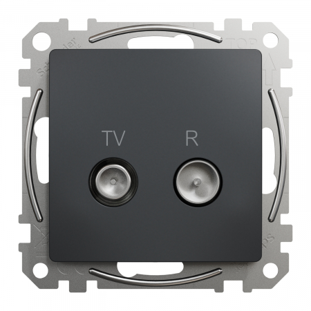 Prize Sedna - Priza TV/R trecere 10 dB Schneider Sedna antracit SDD114478R