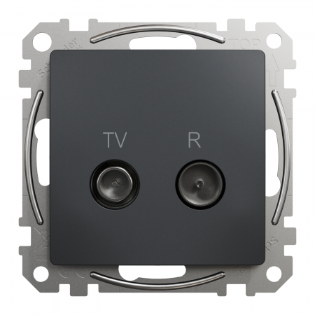 Prize Sedna - Priza TV/R trecere 7 dB Schneider Sedna antracit SDD114474R