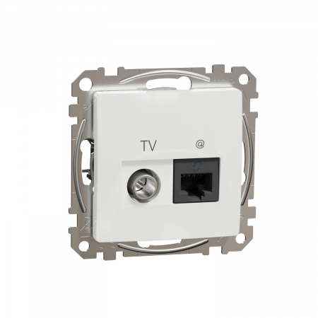 Prize Sedna - Priza TV+RJ45 UTP CAT6 Schneider Sedna alb SDD111469T