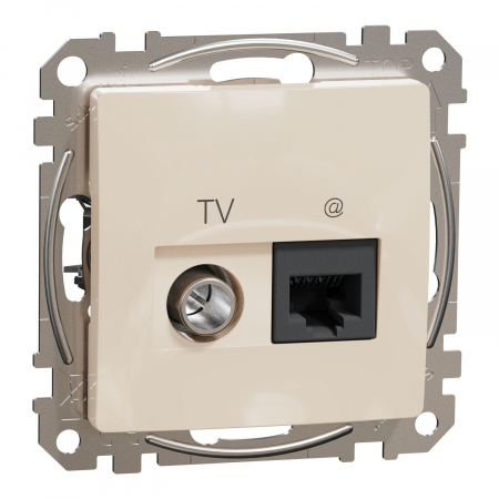 Prize Sedna - Priza TV+RJ45 UTP CAT6 Schneider Sedna bej SDD112469T