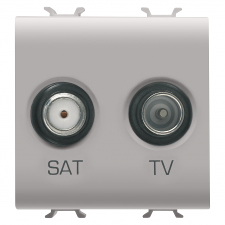 Prize si intrerupatoare - Priza TV+SAT 2M Gewiss Chorus bej satinat MAT GW13383