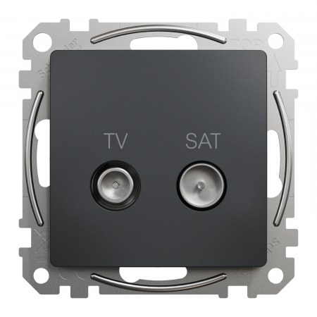 Prize Sedna - Priza TV/SAT capat 4 dB Schneider Sedna antracit SDD114471S