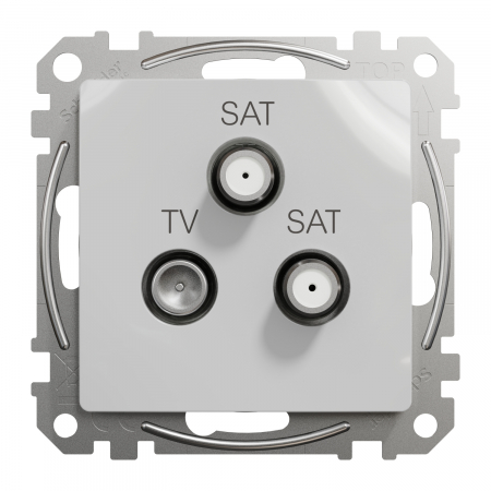 Priza TV/SAT/SAT capat 4 dB Schneider Sedna aluminiu SDD113481S [1]