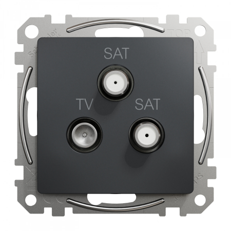 Prize Sedna - Priza TV/SAT/SAT capat 4 dB Schneider Sedna antracit SDD114481S