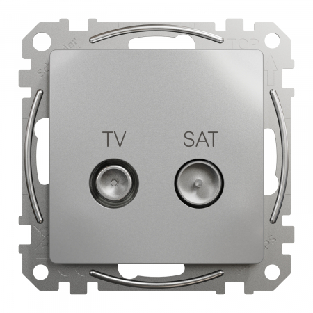 Priza TV/SAT trecere 10 dB Schneider Sedna aluminiu SDD113478S [1]