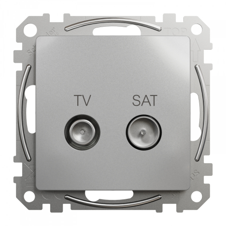 Priza TV/SAT trecere 7 dB Schneider Sedna aluminiu SDD113474S [1]
