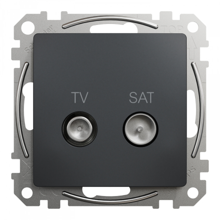 Prize Sedna - Priza TV/SAT trecere 7 dB Schneider Sedna antracit SDD114474S