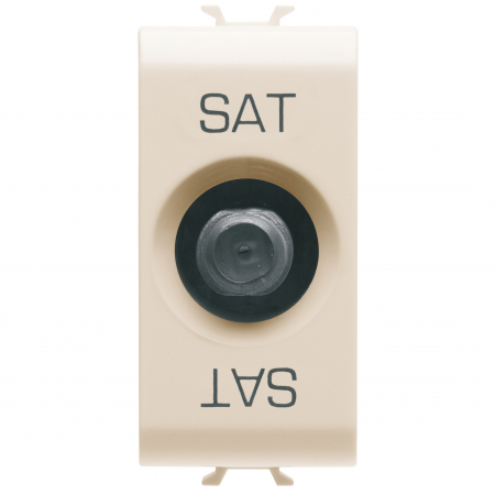 Gewiss Chorus - Priza TV satelit de capat TIP F 1M Gewiss Chorus Ivory GW11371