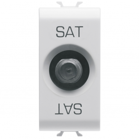 Gewiss Chorus - Priza TV satelit de trecere TIP F 1M Gewiss Chorus alb GW10372