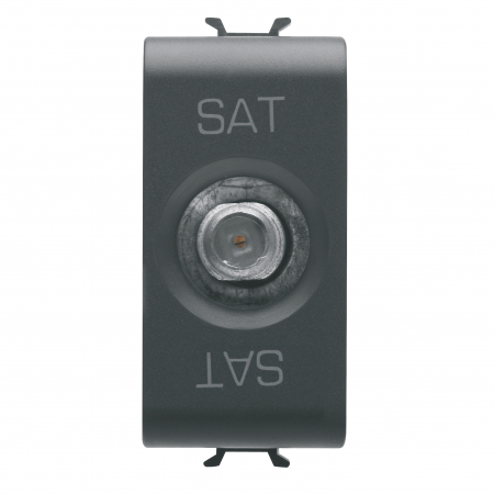 Gewiss Chorus - Priza TV satelit de trecere TIP F 1M Gewiss Chorus negru GW12373