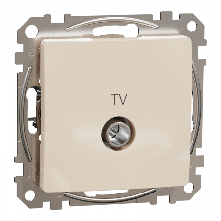 Prize si intrerupatoare - Priza TV trecere 10 dB Schneider Sedna bej SDD112478