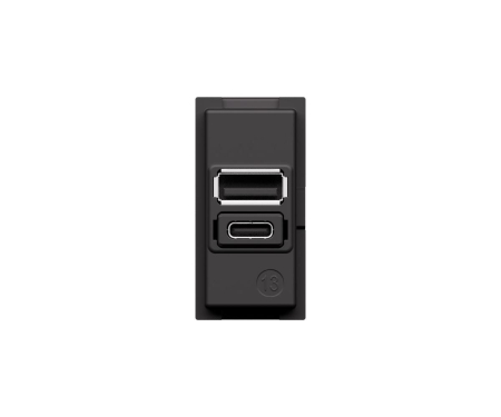Priza USB 1M Tip A+C 20W Living Now Bticino K4192AC [1]