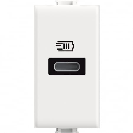 Prize Matix - Priza USB 1M Tip C 5-9-12V 1M Matix Bticino alb AM4192C